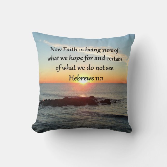 SUNRISE HEBREWS 11:1 PHOTO DESIGN KUDDE (Framsida)