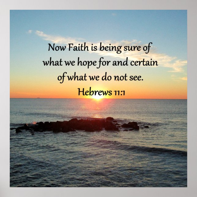 SUNRISE HEBREWS 11:1 PHOTO DESIGN POSTER (Framsidan)