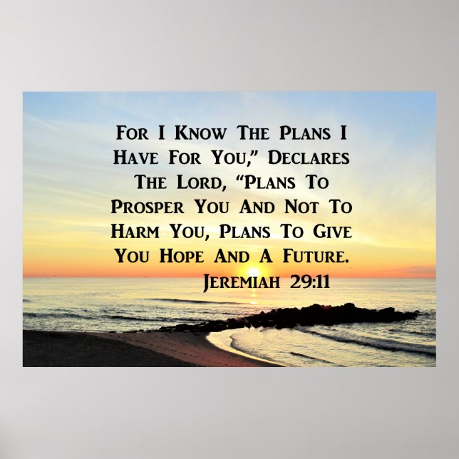 SUNRISE JEREMIAH 29:11 BIBLE VERSE POSTER (Framsidan)