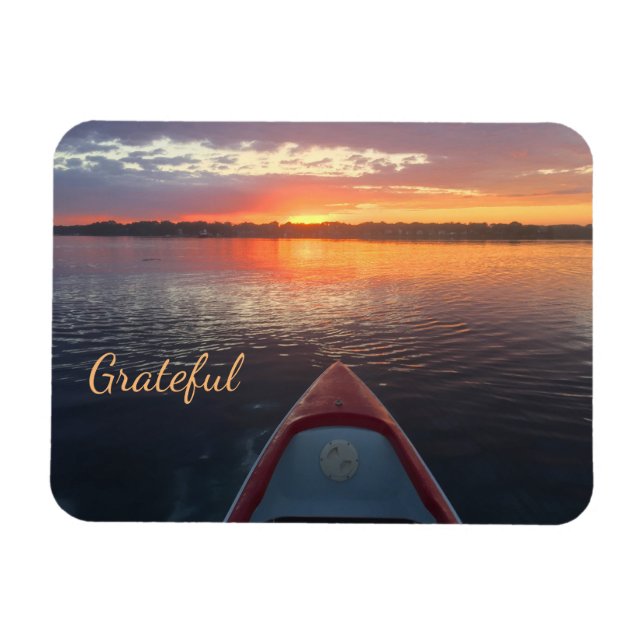 Sunrise Kayak Gratitude Magnet (Horisontell)
