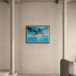Sunrise Landscape Painting Fototryck