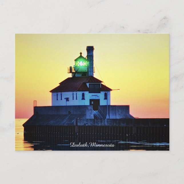 Sunrise Lighthouse Duluth,Minnesota Vykort (Front)