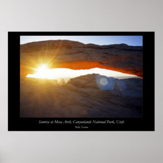 Sunrise Mesa Arch Canyonlands nationalpark Utah Poster
