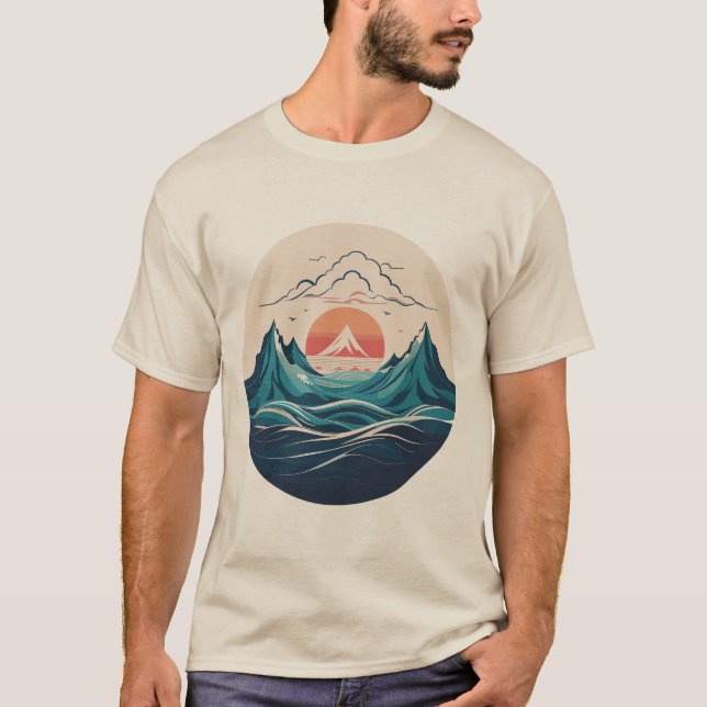Sunrise Mountain T Shirt (Framsida)