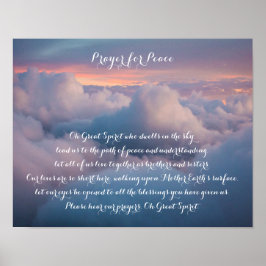 Sunrise Native American Prayer for Peace Poster