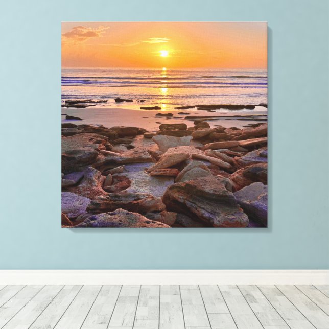 Sunrise ocean shoreline Canvas  (Insitu (trägolv))