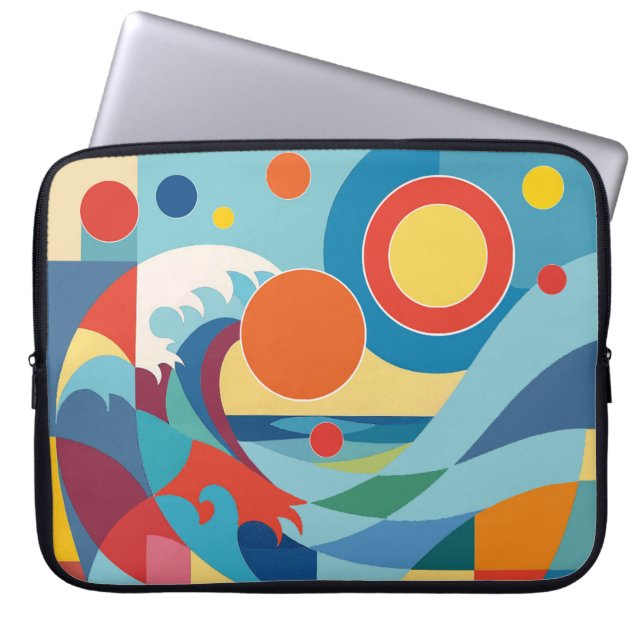 Sunrise Ocean Wave Laptop Fodral (Framsidan)