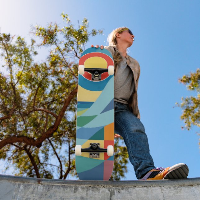 Sunrise Ocean Wave Mini Skateboard Bräda 18,5 Cm (Utomhus 1)