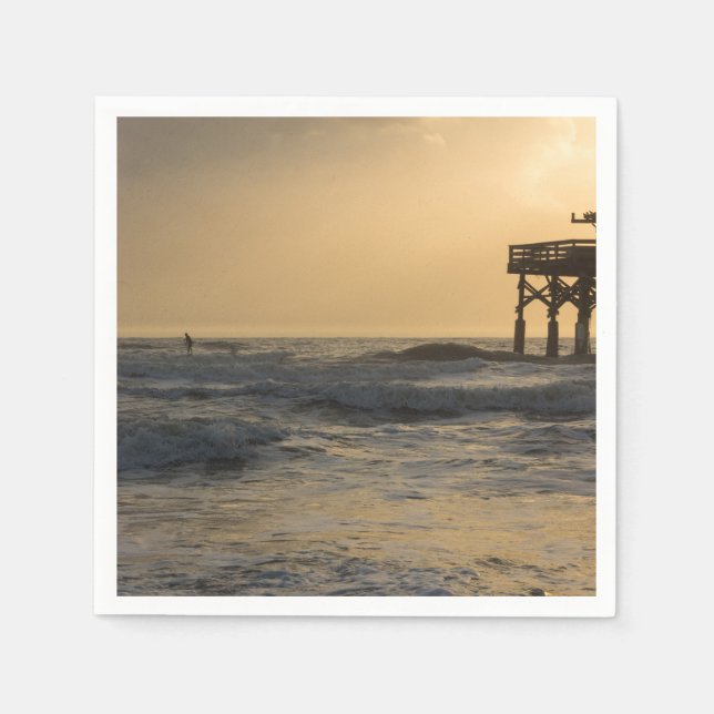 Sunrise och Paddleboarding Pappersservett (Framsidan)