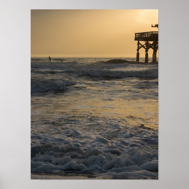 Sunrise och Paddleboarding Poster (Framsidan)