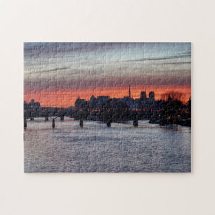 Sunrise över Ile de la Cite och Notre Dame - Paris Pussel