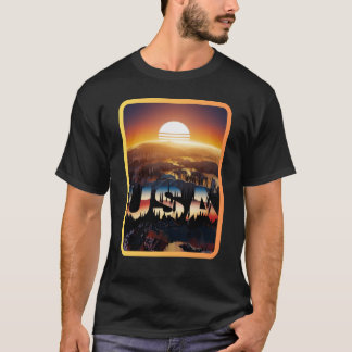 Sunrise over USA: A Horizon of Dreams T Shirt