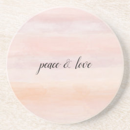 Sunrise Peach  Rosa Tie Dye Watercolor Ombre Underlägg
