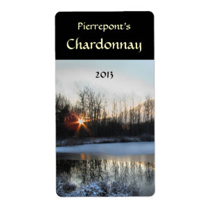 Sunrise Pond Vin-etikett Fraktsedel