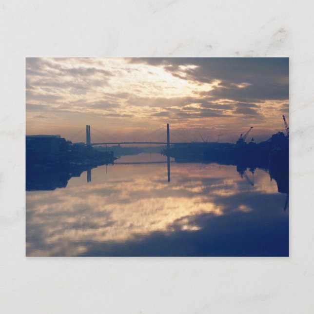 Sunrise, River Usk, Newport, Mon. November 1977 Vykort (Framsida)