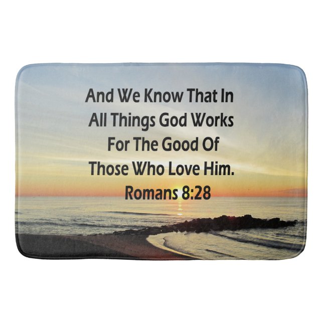 SUNRISE ROMANS 8:28 SCRIPTURE VERSE BADRUMSMATTA (Framsidan)