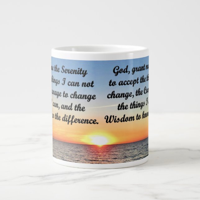SUNRISE SERENITY PRAYER MUGG JUMBO MUGG (Framsidan)