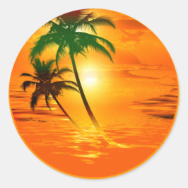 Sunrise Sun Travel Runt Klistermärke