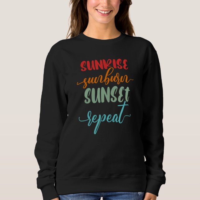Sunrise Sunburn Sunset Repeat Funny Jamaica Reggae T Shirt (Framsida)