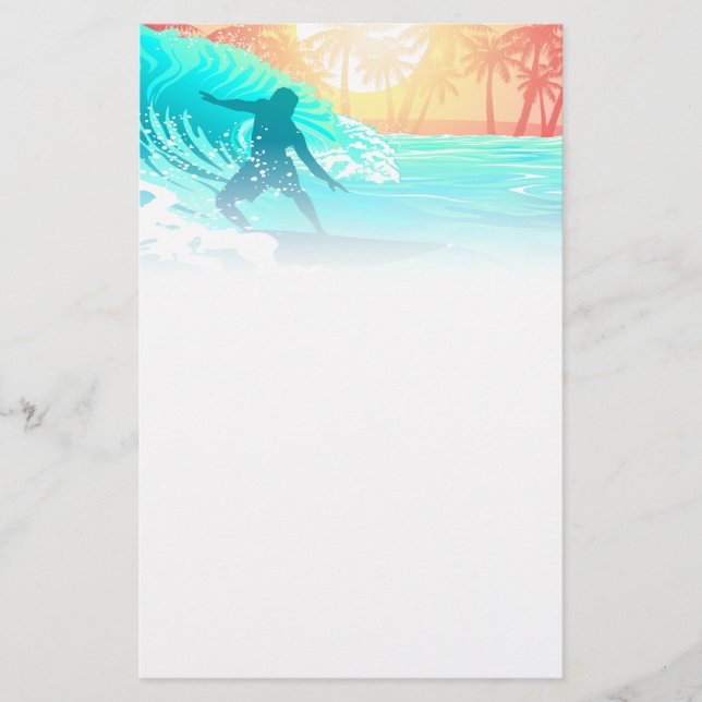 Sunrise Surfer Brevpapper (Framsida)