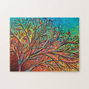 Sunrise Treetop Birds II Pussel