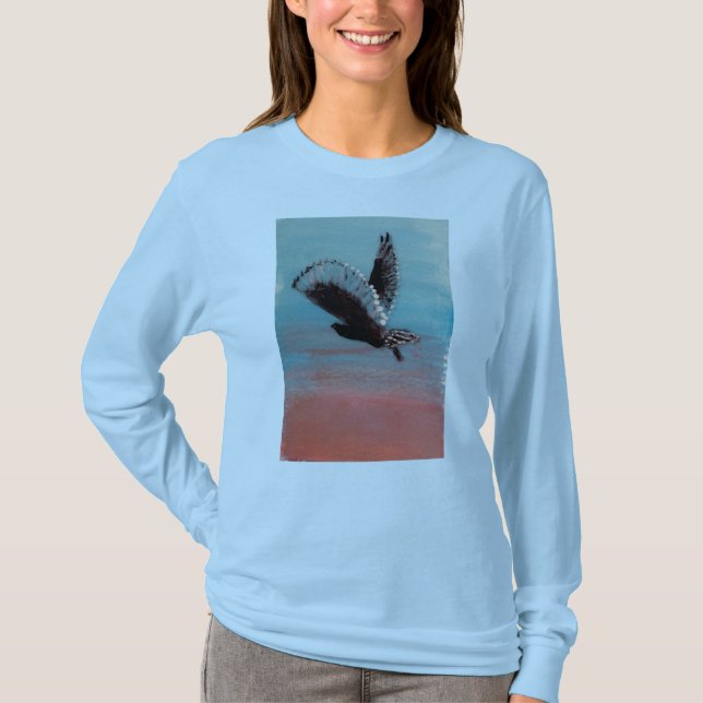 Sunrise Uggla Art Tee Shirt (Framsida)