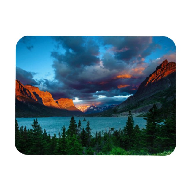 SunRise vid St Mary Sjö Magnet (Horisontell)