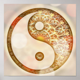 Sunrise Yin Yang Mandala Poster