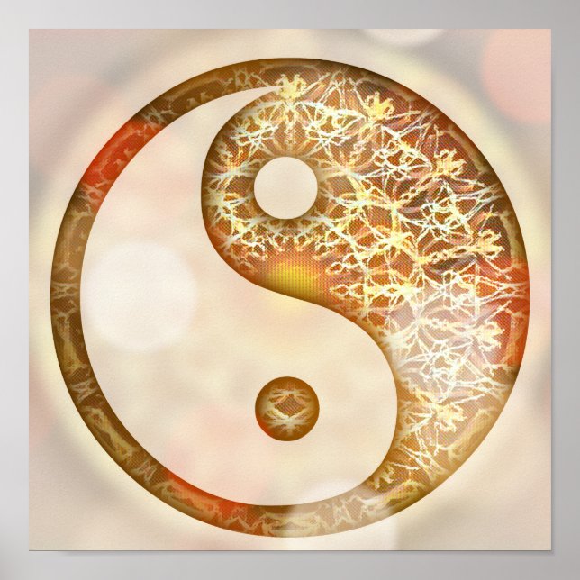 Sunrise Yin Yang Mandala Poster (Framsidan)