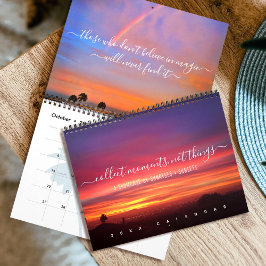 Sunrises Sunset citerar skript, kustfotografi Kalender