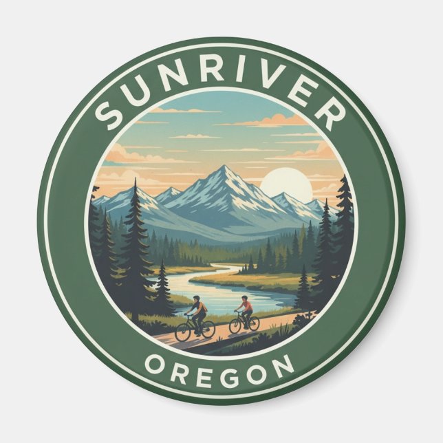 Sunriver Oregon Travel Magnet (Framsidan)