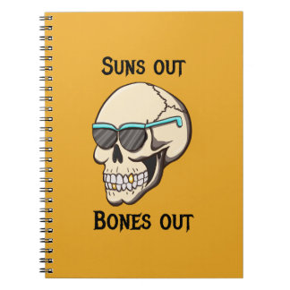 Suns Out Bones Out Spiralanteckningsbok Anteckningsbok