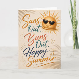 Suns Out Buns Out Rolig Sommar Hälsningskort Kort
