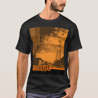 sunset7 - på svart tee shirt