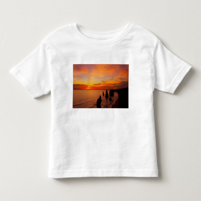Sunset, 12 Apostles, Port Campbell National T Shirt (Framsida)