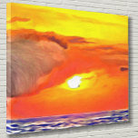 Sunset 2443 Art. Canvastryck<br><div class="desc">Målning av "Solnedgång 2443" Samlingsarbetsyta, som ger en långvarig, tonad, motståndskraftig konstutskrift av gallerikvalitet. Klicka på knappen "Anpassa" om du vill ha fler designalternativ. Design skapat från min målning "Sunset 2443" som fångar en solnedgång från Malecon i Puerto Vallarta, Jalisco, Mexiko. Matchande produkter som är tillgängliga i den här samlingen....</div>