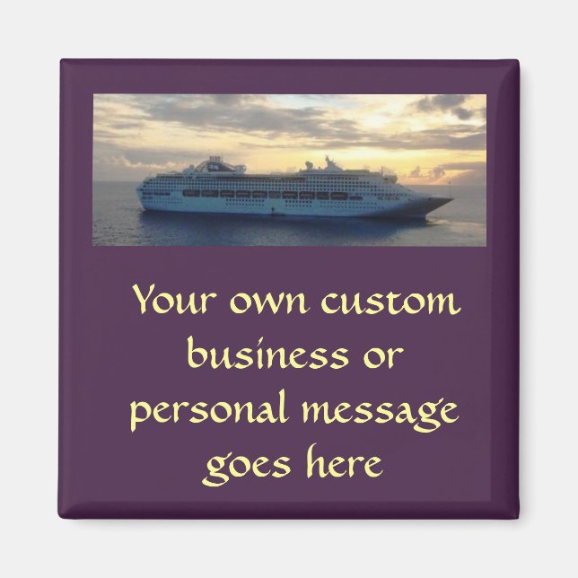 Sunset Abaft Ccustom Magnet (Framsidan)