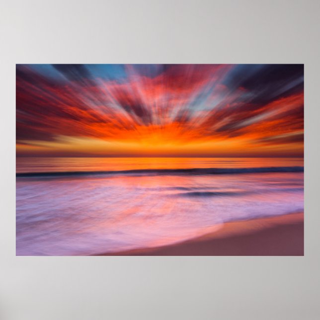 Sunset abstrakt från Tamarack Beach Poster (Framsidan)