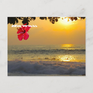 Sunset Aloha från Hawaii Vykort