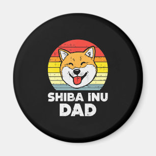 Sunset and akita hund Vackert Hund Magnet