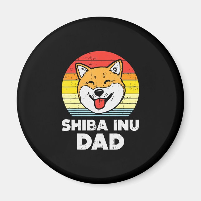 Sunset and akita hund | Vackert Hund Magnet (Framsidan)