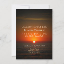 Sunset and Sea Firande of Life Investigation Inbjudningar