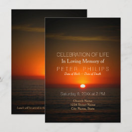 Sunset and Sea Firande of Life Investigation Inbjudningar