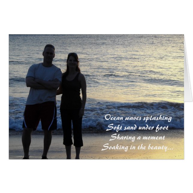 Sunset and Shore Hälsningskort (Framsidan Horizontal)