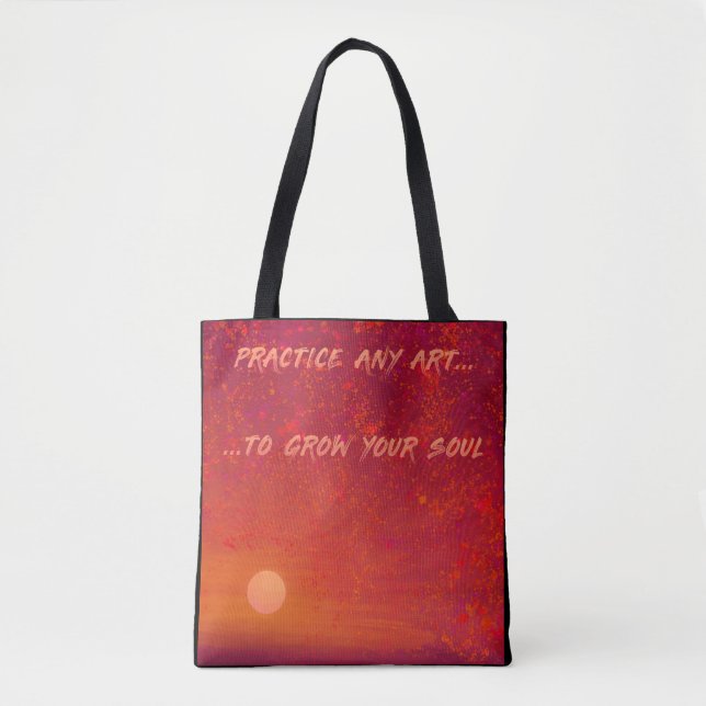 Sunset and Starry Night Tote Bag Tygkasse (Framsida)