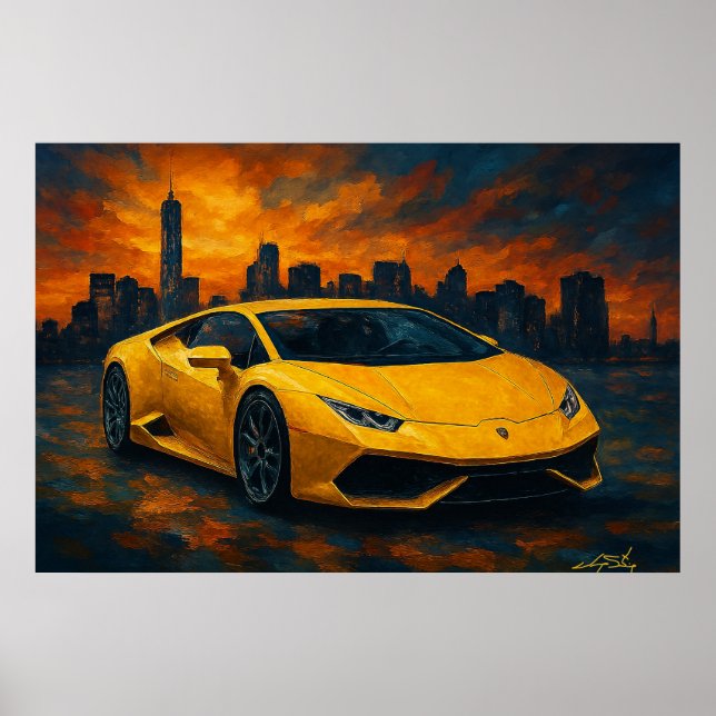 Sunset Apex Car Poster (Framsidan)