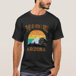 Sunset Arizona Az Mountain Kärlek Vintage State Mo T Shirt
