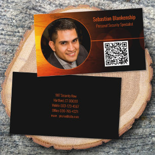 Sunset Art Security Pro-Anpassningsbar Foto QR-kod Visitkort
