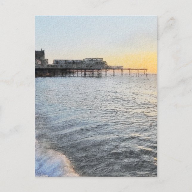 Sunset at Aberystwyth Vykort (Framsida)