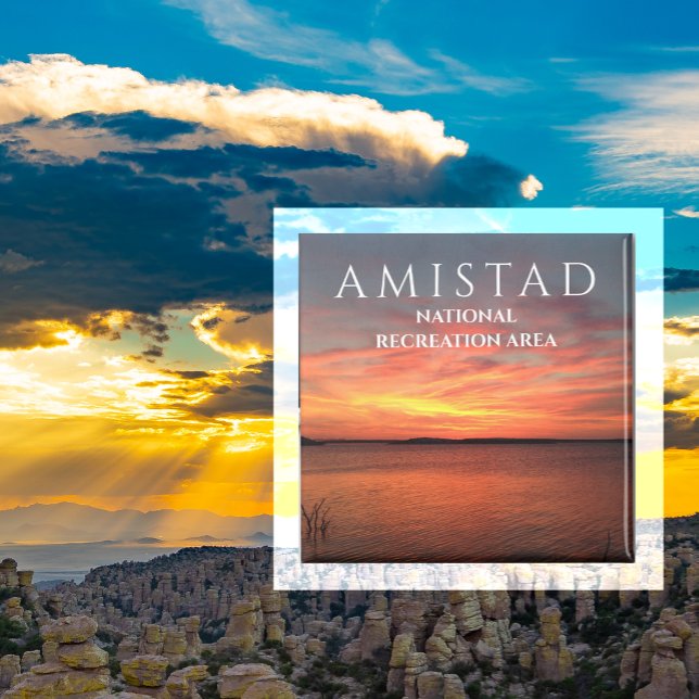 Sunset at Amistad Reservoir, Amistad NRA, Texas Magnet (Skapare uppladdad)